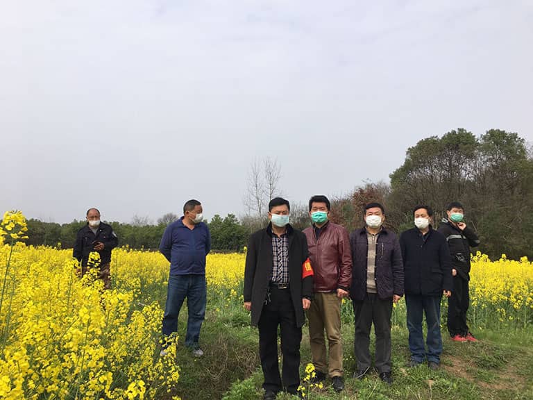 咸安区植保站领导及百米生物技术人员现场指导和视察工作
